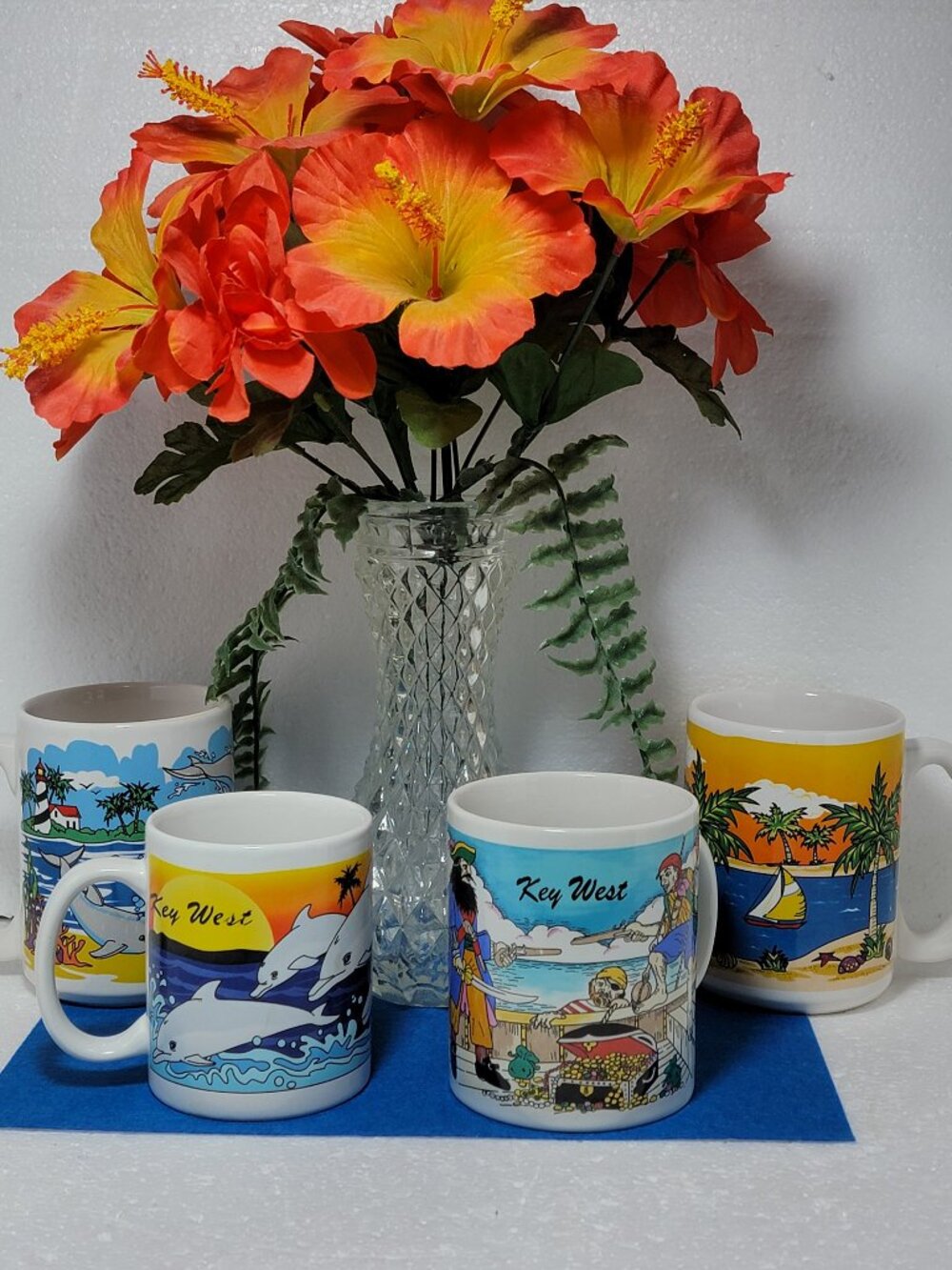 Vintage American‎ Gift Collector Series Key West "Pirates & Treasure" Mug Plus 3
